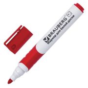 Маркер для доски красный 5 мм BRAUBERG SOFT, резиновая вставка, круглый наконечник