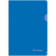 Папка-уголок синяя А5 180 мкм пластиковая Berlingo