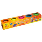 Тесто для лепки Мульти-Пульти «Енот на Луне», 05 цветов*90г, неоновые цвета, картон