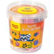 Тесто для лепки Мульти-Пульти «Приключения Енота», 07 цветов*15г, пластиковое ведро