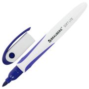 Маркер для доски СИНИЙ 3 мм BRAUBERG «SOFT LITE», резиновая вставка