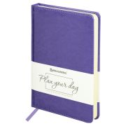 Ежедневник недатированный А5 138х213 мм BRAUBERG «Imperial» под кожу, 160 л., фиолетовый, 111854