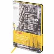 Ежедневник недатированный А5 (138х213 мм), BRAUBERG VISTA, под кожу, гибкий, 136 л., «Old New York», 111991