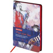 Ежедневник недатированный А5 (138х213 мм), BRAUBERG VISTA, под кожу, гибкий, 136 л., «Jazz», 112044