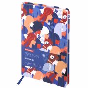 Блокнот А5 (143x210 мм), BRAUBERG VISTA «Beauties», под кожу, твердый, срез фольга, 80 л., 112065