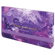 Еженедельник недатированный с резинкой (171х93 мм), BRAUBERG, твердый, УФ-ЛАК, 64 л., «Blur», 114576