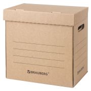 Короб архивный «Делопроизводство» (325х235х325 мм), с крышкой, гофрокартон, BRAUBERG, 129999
