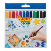 Набор фломастеров для ткани JOVI «Decor textil» 12цв., картон. уп., европодвес