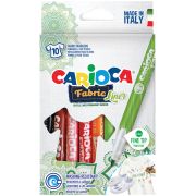 Набор фломастеров для ткани Carioca «Fabric Liner» 10цв., картон. уп., европодвес