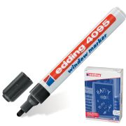 Маркер меловой EDDING «4095», 2-3 мм, ЧЕРНЫЙ, влагостираемый, для гладких поверхностей, E-4095/1