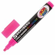 Маркер меловой «POP-ART» РОЗОВЫЙ, 5 мм, стираемый, для гладких поверхностей, BRAUBERG, 151530
