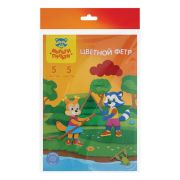 Фетр Мульти-Пульти «Приключения Енота», А4, 5л., 5цв., 2мм