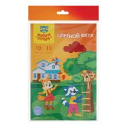 Фетр Мульти-Пульти «Приключения Енота», А4, 10л., 10цв., 2мм