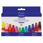 Восковые мелки утолщенные BRAUBERG «АКАДЕМИЯ», НАБОР 12 цветов, на масляной основе, яркие цвета, 227295