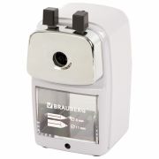 Точилка механическая BRAUBERG «METALLIC-X», для ч/гр и цветных карандашей (в том числе утолщенных), крепление, металлический корпус, 228481