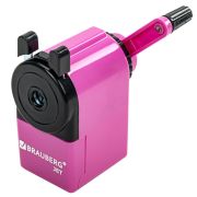 Точилка механическая BRAUBERG «JET», металлический механизм, корпус розовый, 229568