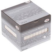 Мелки  Гамма, белые, 100шт., мягкие, квадратные, картонная коробка