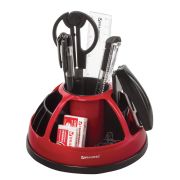 Канцелярский набор BRAUBERG «ULTRA», 10 предметов, вращающаяся конструкция, черно-красный, 231929