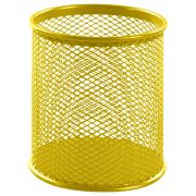 Подставка-органайзер BRAUBERG «Germanium», металлическая, круглое основание,100х89 мм, желтая, 231980