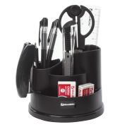 Канцелярский набор BRAUBERG «Рапсодия», 10 предметов, вращающаяся конструкция, черный, 236953