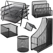 Настольный набор BRAUBERG «Germanium», 6 предметов, черный, металл, 237985