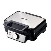 Электровафельница антипригарная для венских и бельгийских вафель, 2 вафли, 1200 Вт, DASWERK (ДАСВЕРК), WM-6, 455653