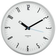 Часы настенные TROYKATIME (TROYKA) 77777710, круг, белые, серебристая рамка, 30,5х30,5х3,5 см