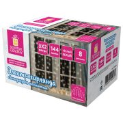 Электрогирлянда-занавес комнатная «Штора» 3х2 м, 144 LED, теплый белый свет, 220 V, ЗОЛОТАЯ СКАЗКА, 591350