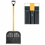 Лопата снеговая 46х40 см «НОМЕР 2» пластиковая, алюминиевый черенок с V-ручкой 115 см, армирующая алюминиевая планка, № 2, №2