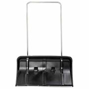 Лопата снеговая 80х44см «СКРЕПЕР» на колесах, пластиковая, высота 135см П-образная металлическая рукоятка, армирующая алюминиевая планка, №8