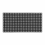 Коврик входной резиновый крупноячеистый грязезащитный, 50х100 см, толщина 16 мм, черный, VORTEX