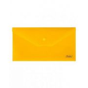 Папка-конверт на кнопке С6 180 мкм желтая Hatber 224х119мм