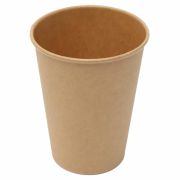 Стакан одноразовый бумажный 350/410 мл, D 90 мм, КОМПЛЕКТ 50 шт., однослойный, холодное/горячее, LAIMA ECO CRAFT, 608370