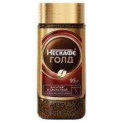 Кофе молотый в растворимом NESCAFE «Gold» 95 г, стеклянная банка, сублимированный, 12326188