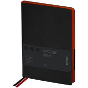 Ежедневник недатированный, А5, 136л., кожзам, Berlingo «Fuze», цветной срез, черный