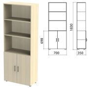 Шкаф полузакрытый «Канц», 700х350х1830 мм, цвет дуб молочный (КОМПЛЕКТ)