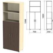 Шкаф полузакрытый «Канц», 700х350х1830 мм, цвет дуб молочный/венге (КОМПЛЕКТ)