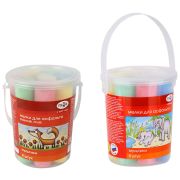 Мелки для асфальта Гамма «Мультики», цветные, 8шт., 5цв., круглые, пластиковое ведро