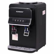 Кулер для воды SONNEN TSE-02WB, настольный, НАГРЕВ/ОХЛАЖДЕНИЕ ЭЛЕКТРОННОЕ, 2 крана, черный, 456174
