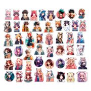 Наклейки ПВХ MESHU «Neko», 50шт