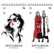Скетчбук 40л.,105*195, BG «Fashion», на гребне, 120г/м2