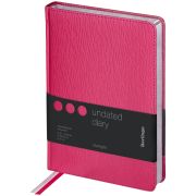Ежедневник недатированный, А5, 160л., кожзам, Berlingo «Starlight», серебр. срез, фуксия