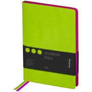 Ежедневник недатированный, А5, 136л., кожзам, Berlingo «Fuze», цветной срез, салатовый