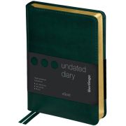 Ежедневник недатированный, А6, 160л., кожзам, Berlingo «xGold», зол. срез, зеленый