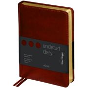 Ежедневник недатированный, А6, 160л., кожзам, Berlingo «xGold», зол. срез, коричневый