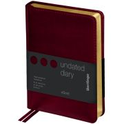 Ежедневник недатированный, А6, 160л., кожзам, Berlingo «xGold», зол. срез, бордовый