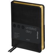 Ежедневник недатированный, А6, 160л., кожзам, Berlingo «xGold», зол. срез, черный