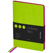 Ежедневник недатированный, В6, 136л., кожзам, Berlingo «Fuze», цветной срез, салатовый