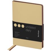 Ежедневник недатированный, В6, 136л., кожзам, Berlingo «Fuze», цветной срез, бежевый