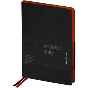 Ежедневник недатированный, В6, 136л., кожзам, Berlingo «Fuze», цветной срез, черный